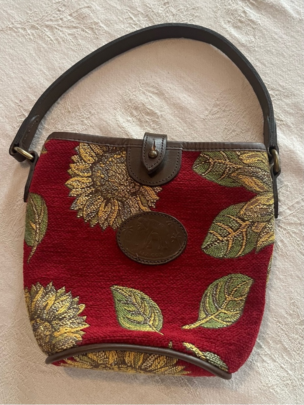 Liz Cox Mini Tapestry Leather Trim Handbag/Purse British Designer Brand